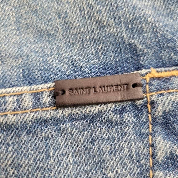 Saint Laurent Mid Rise Button Fly Straight Jeans 34 NWT NEW - Picture 9 of 13